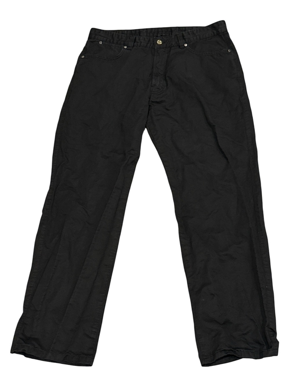Ermenegildo Zegna Black Straight Fit Pants Mens Size 38 x 32 Made In Italy